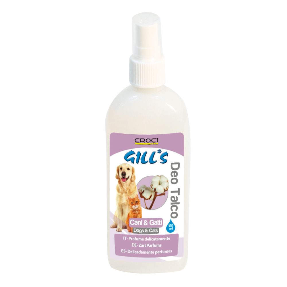 Desodorante de talco Gill's para mascotas