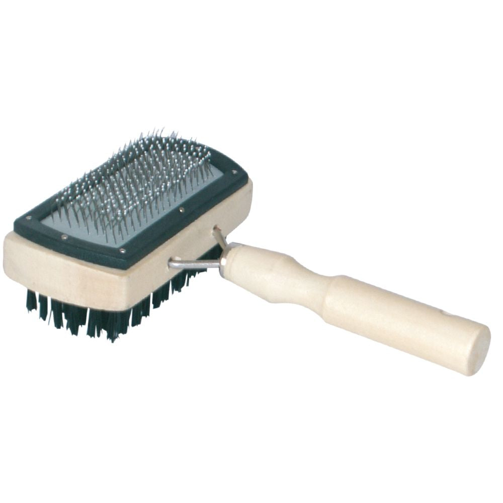 Double Wooden Carder with Fork