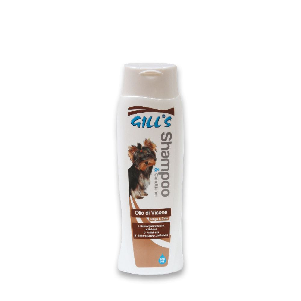 Gill's Shampoo e Balsamo Olio di Visone per Animali