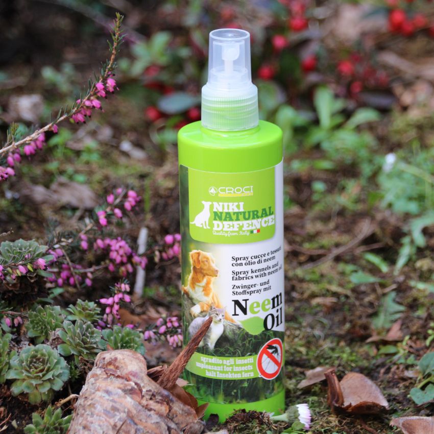 Spray per Cucce e Tessuti all'Olio di Neem Niki Natural Defence