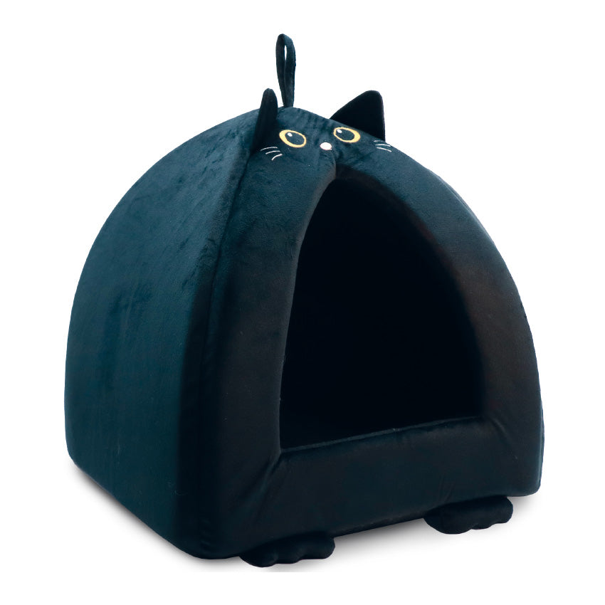 Igloo per gatti Black Cat Halloween 38x38x38 cm confortevole e sicuro