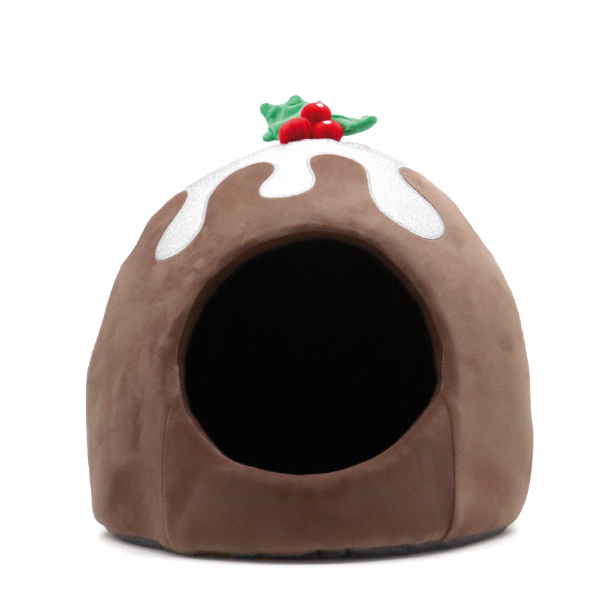 Cuccia per Cani e Gatti a Forma di Pudding in Tessuto Supersoft