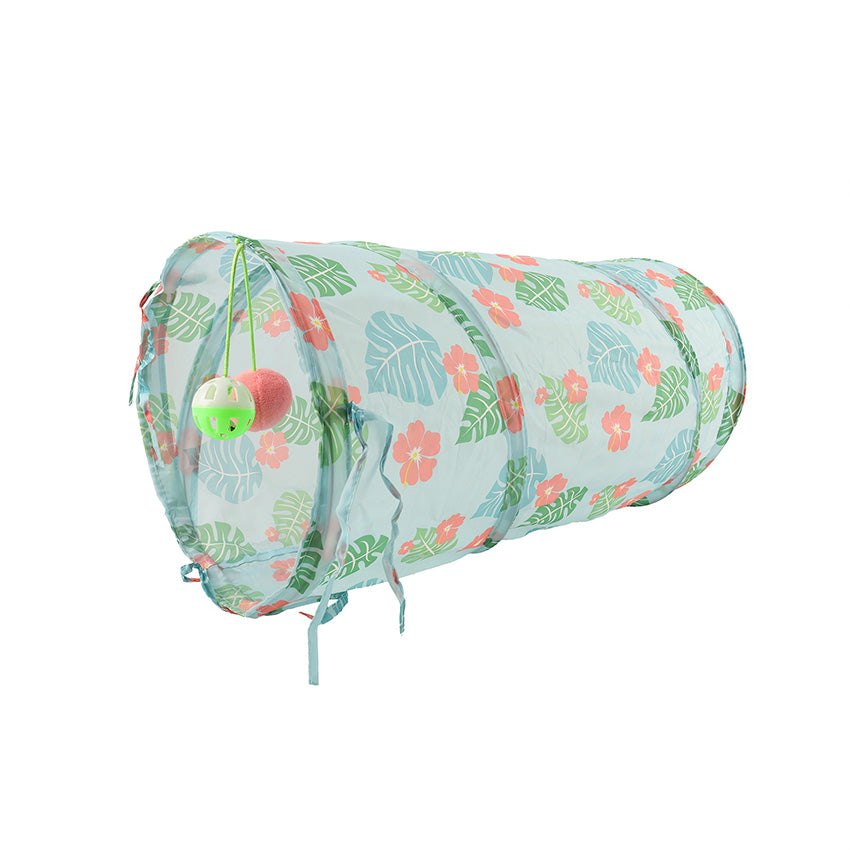 Tunnel per gatti con campanello e gioco sospeso