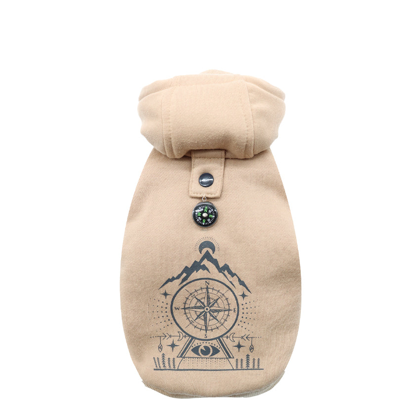 Sign Dog Hoodie – With Compass Charms and Integrated Hood