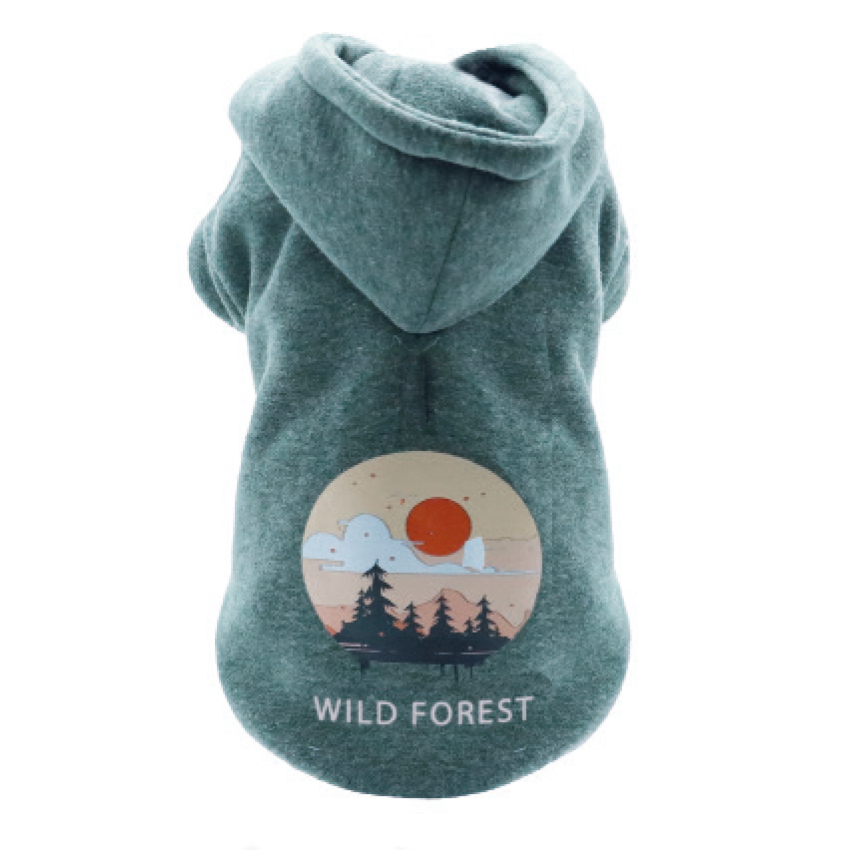 Felpa con cappuccio per cani Patagonia in acrilico con scritta Wild Forest - 2