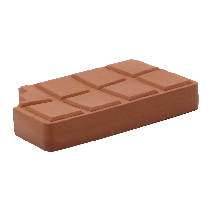 Gioco in lattice per cani a forma di barretta di cioccolato morbido e resistente