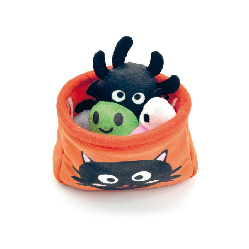 Set giochi per gatti Halloween Scary Insect Bucket 12 cm con catnip