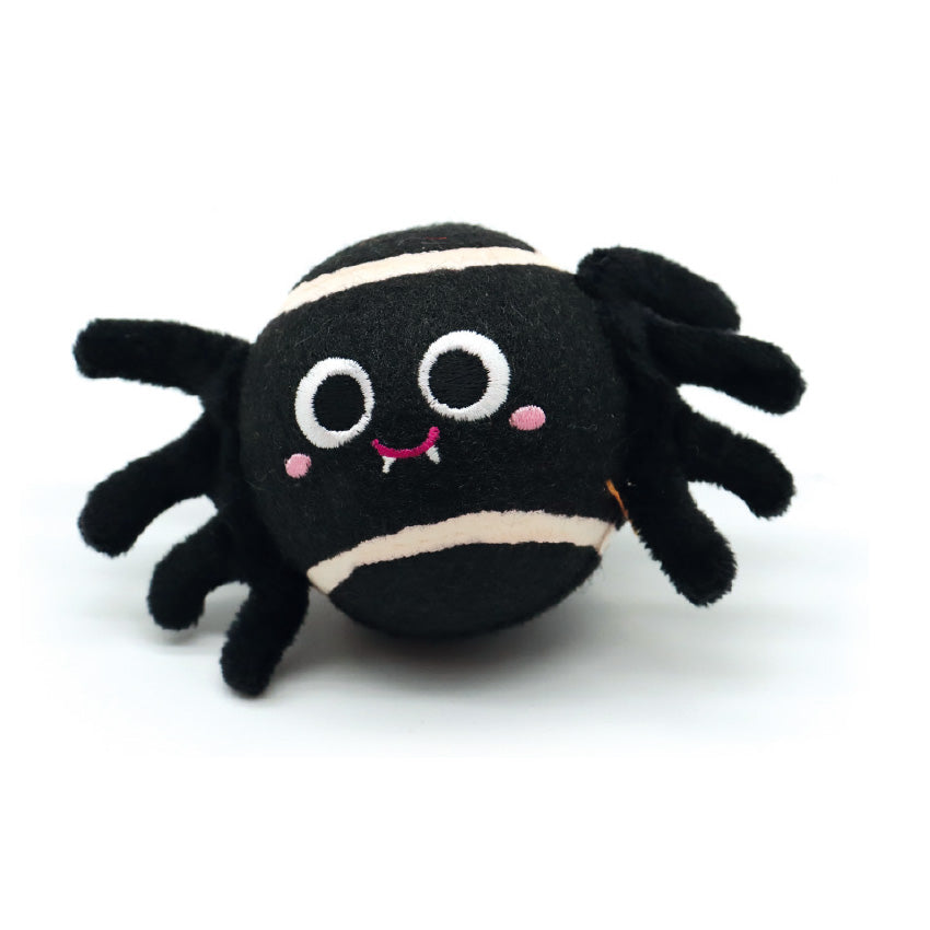 Set 3 palline da tennis per cani Halloween con ragni
