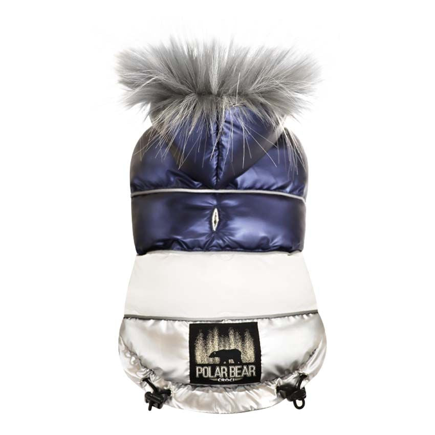 Cappotto impermeabile per cani Polar Bear Blu