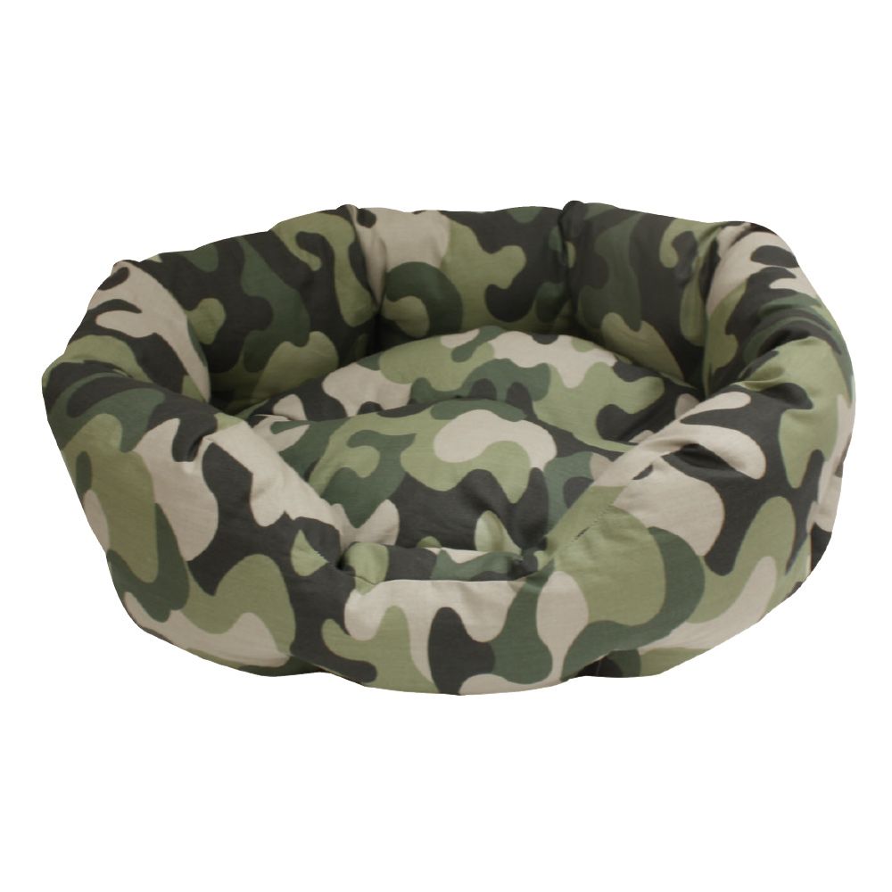 Oval Camouflage Pet Bed