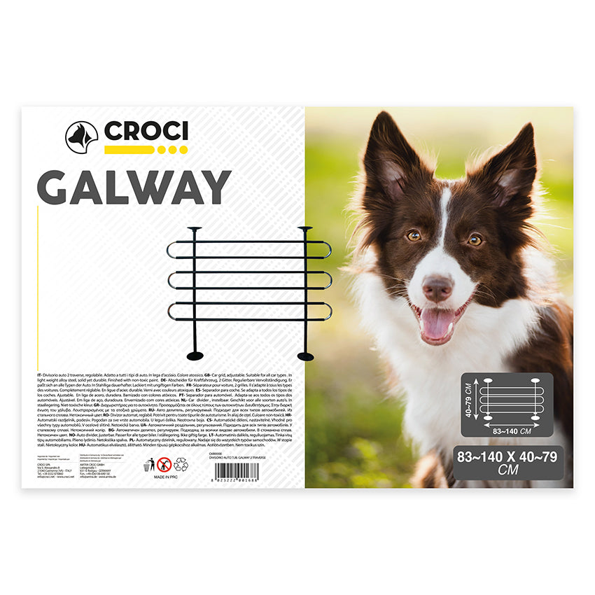 Divisorio auto per cani tubolare 3 Traverse - Galway