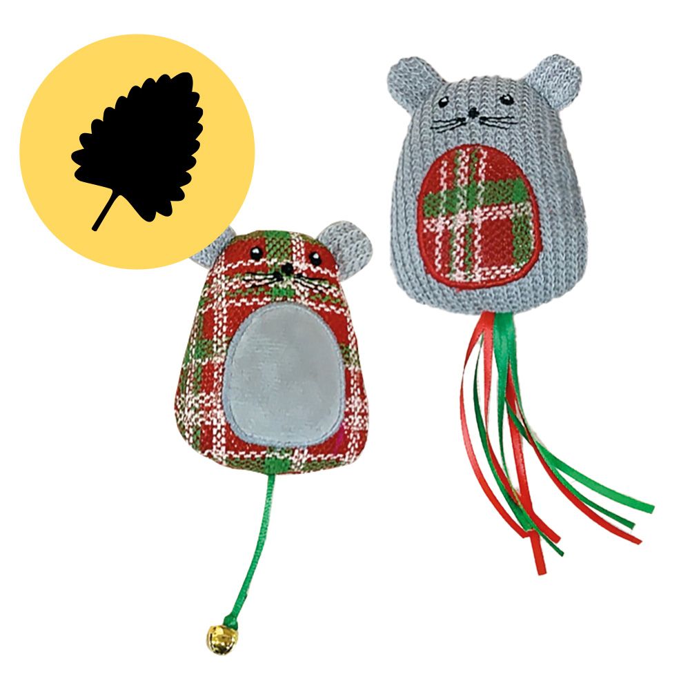 Gioco gatto con erba gatta XMas Scottish Mice