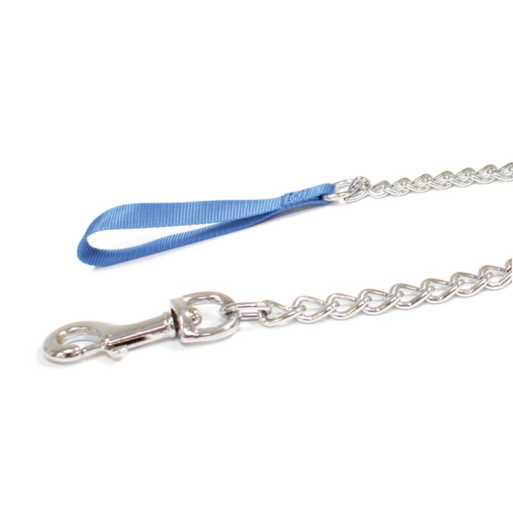 Nylon dog leash with chain