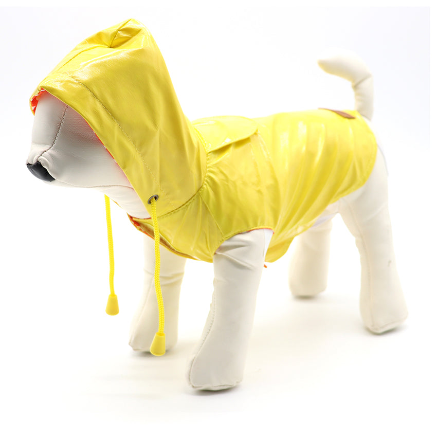 Impermeabile per cani con cappuccio Raindrop giallo