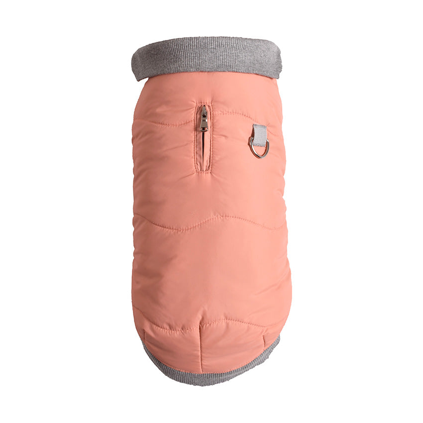 Cappotto per cani imbottito Manteau Contraste con fodera in pile e chiusura in velcro