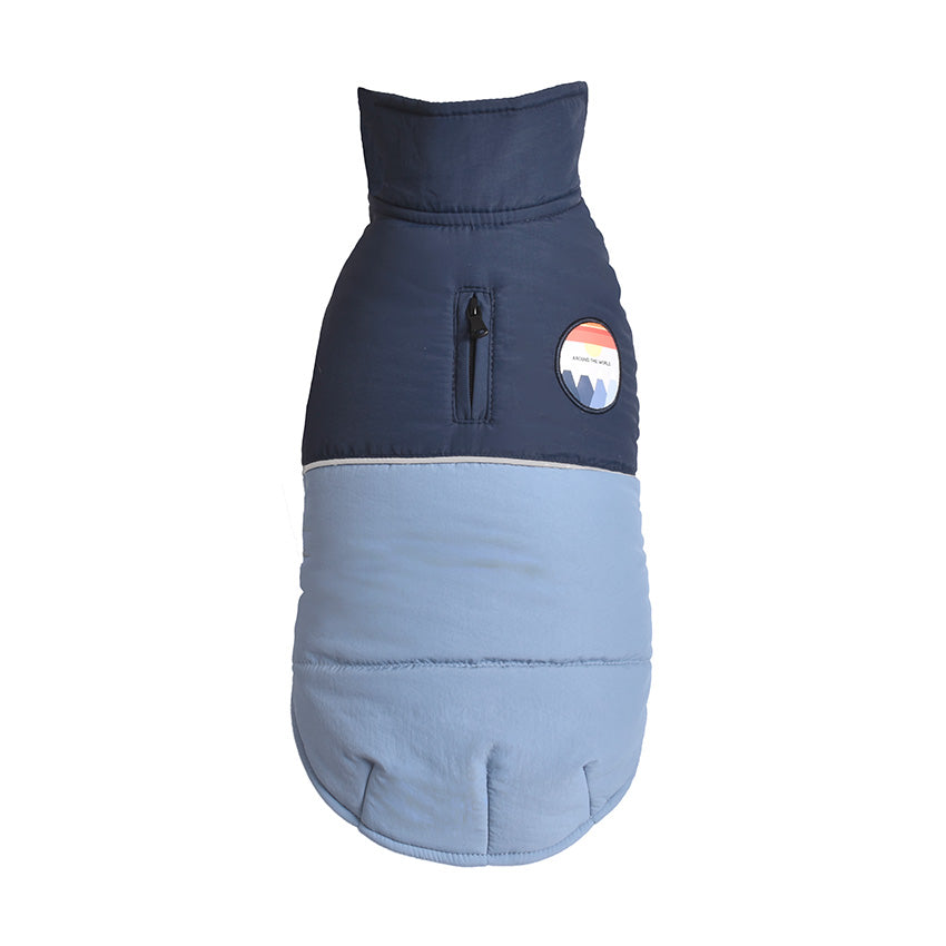 Manteau per cani imbottito con pile e chiusura regolabile