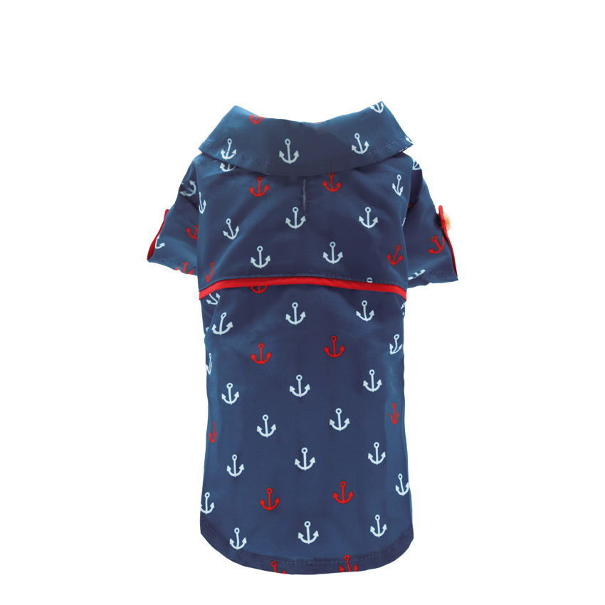 Dog Sweater with Collar - Nautical Chic 