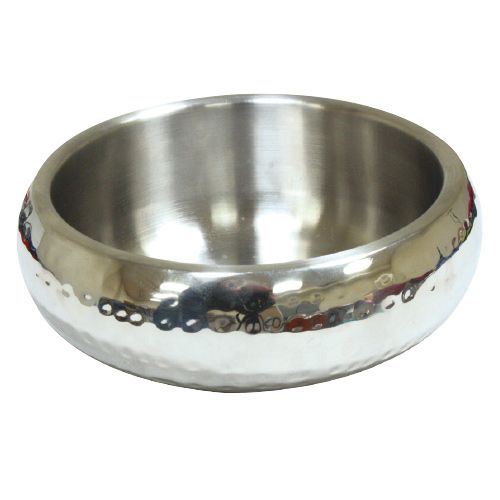 Steel dog bowl - Metal Dots