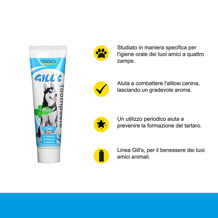 Pasta de dientes para perros con menta - Gill's