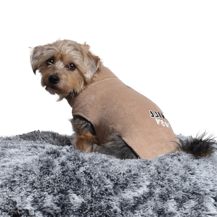 Maglione in Pile per Cani Morbido a Doppio Strato con Ricamo