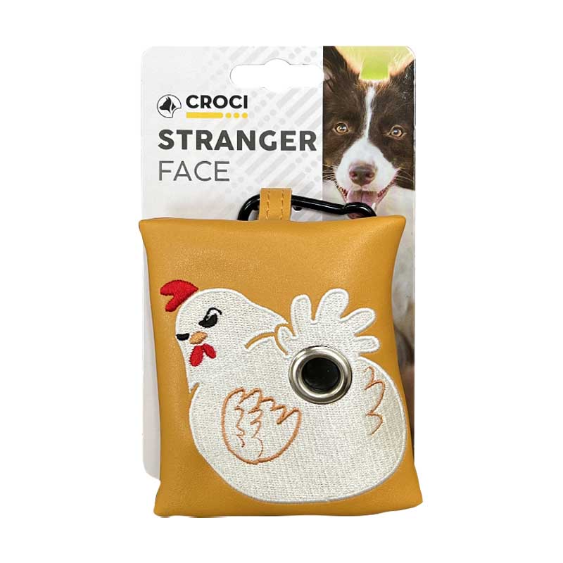 Porta sacchetti igienici per cani Stranger Face Gallina