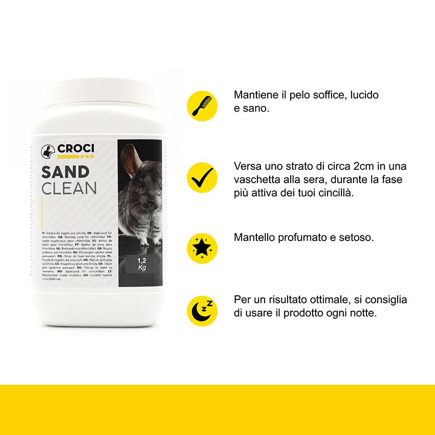 Sabbia cincilla Sand Clean