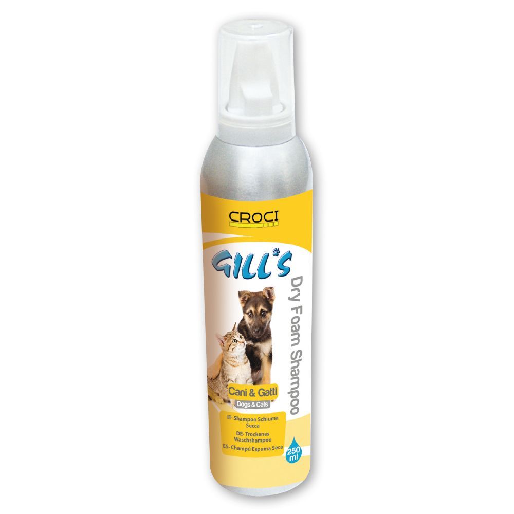 Shampoo a secco per cane Gills Dry Foam