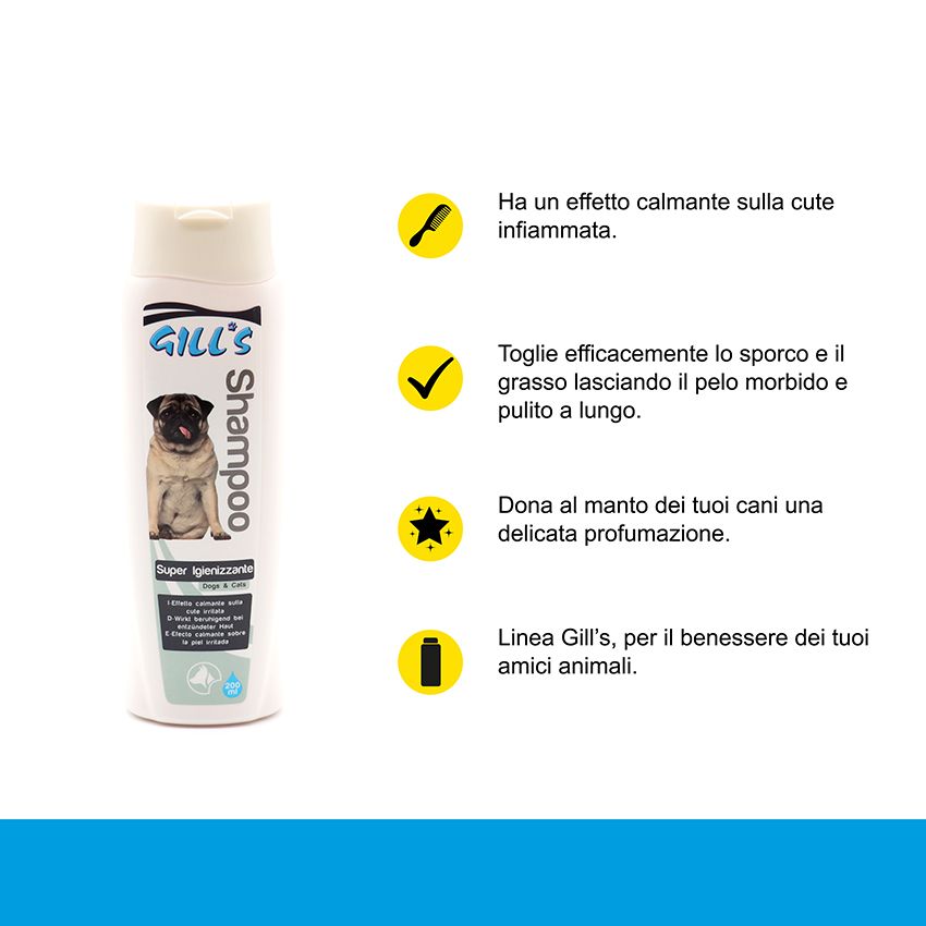 Shampoo cane super igienizzante Gills