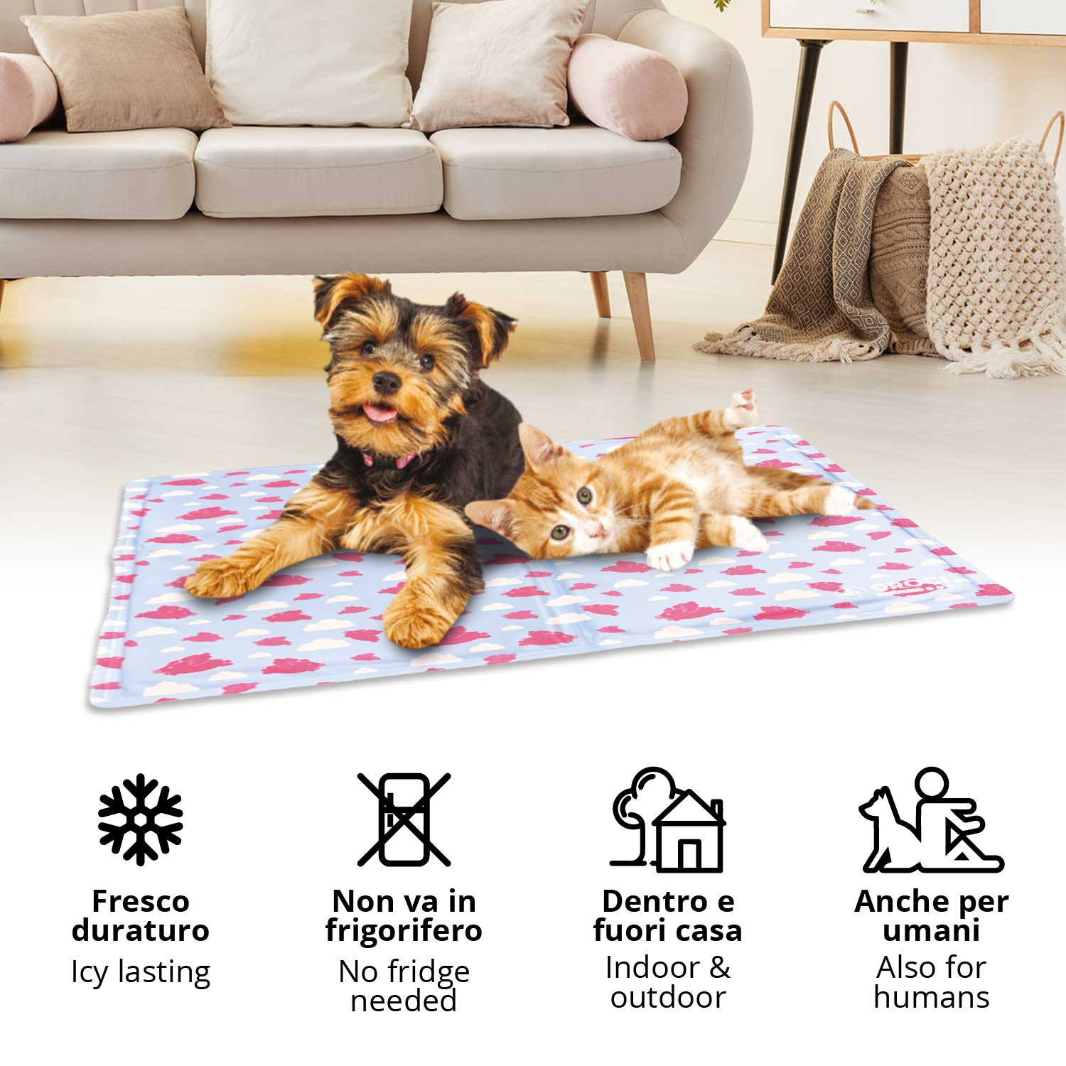 Dog cooling mat - Flying Pigs