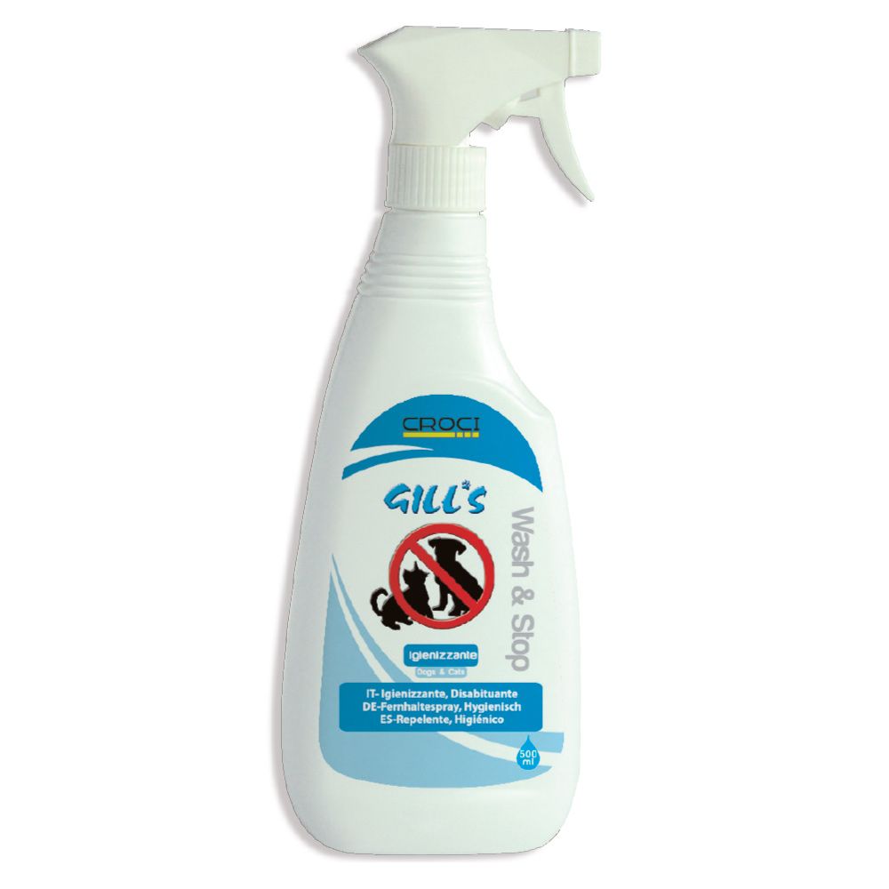Sanitizer and habituator for dogs and cats - Gill's Wash &amp; Stop
