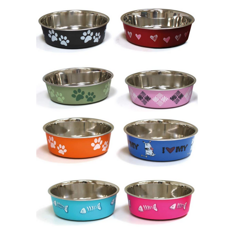 Ciotola in acciaio per cani e gatti - Roxy colori assortiti