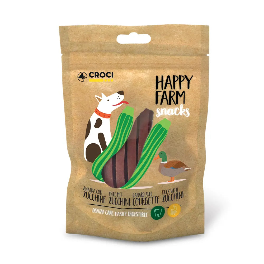 Duck and courgette snack for dogs - Happy Farm 
