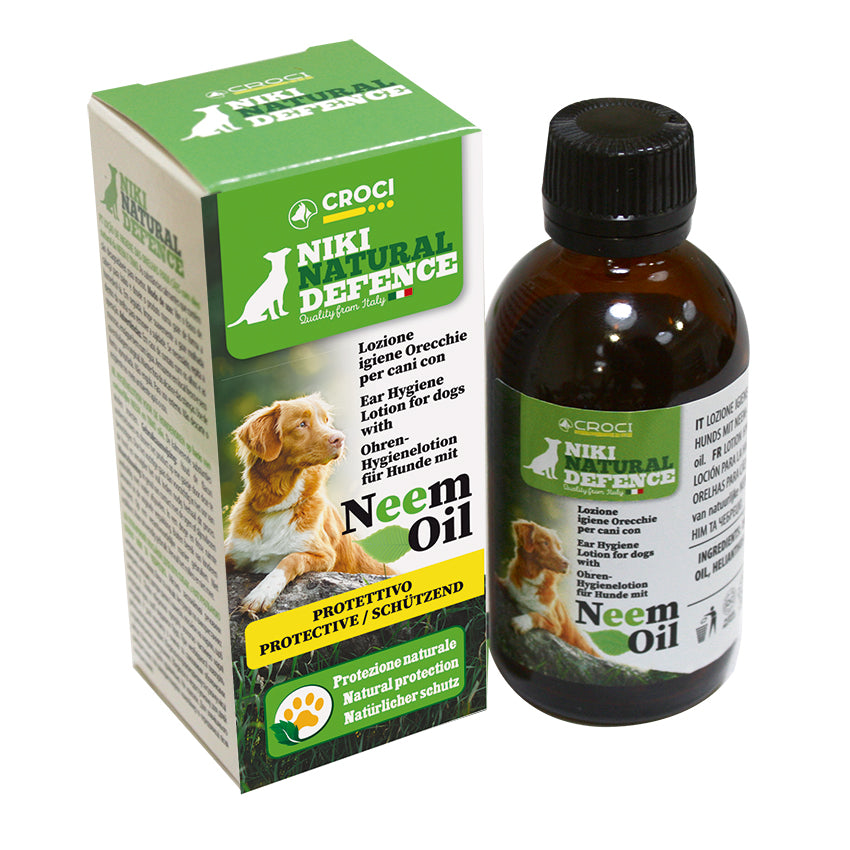 Lozione Orecchie all’Olio di Neem per Cani - Niki Natural Defence