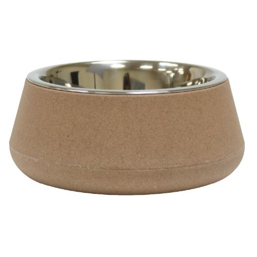 Dog and cat bowl in Bamboo and Steel - Tierra